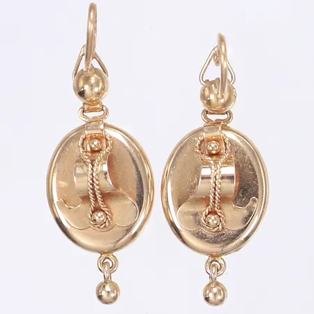 Ett par örhängen, 45x15mm, 14K Vikt: 6,1 g
