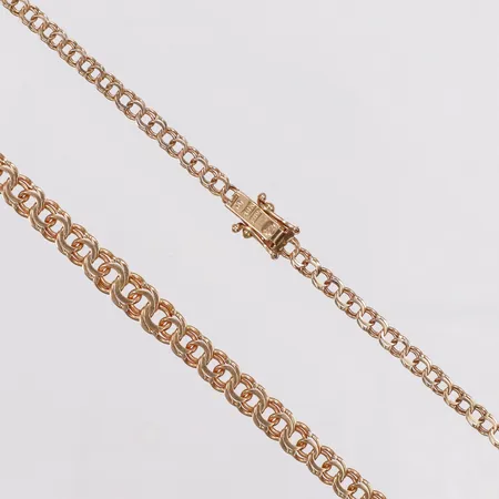 Collier, doserad Bismarck, Swedor år 1982, 50,5cm, bredd 3,2-5mm, 18K  Vikt: 13,3 g