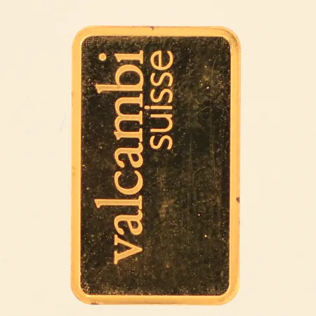 Guldtacka, numrerad  AA398653, 24K  Vikt: 2,5 g