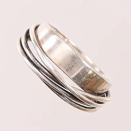 Ring, Ø18, bredd: 6mm, 925/1000 silver, 5,7g.