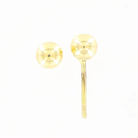 Ett par örhängen, kulor Ø3,5mm, saknar stopp, 18K.   Vikt: 0,3 g