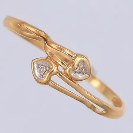 Ring, defekt, skev, 18K Vikt: 0,9 g