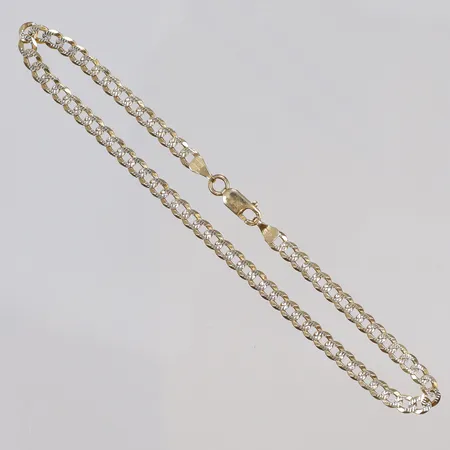 Armband Pansar mönstrat 19cm bredd 3mm, GHA 18K Vikt: 3,3 g