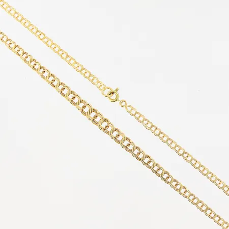Collier, doserad Bismarck, 43cm, bredd 3-5mm, 18K.  Vikt: 7,1 g