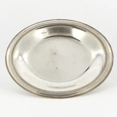 Assiett Ø18cm, egyptiska stämplar, silver 900/1000 Vikt: 161,6 g