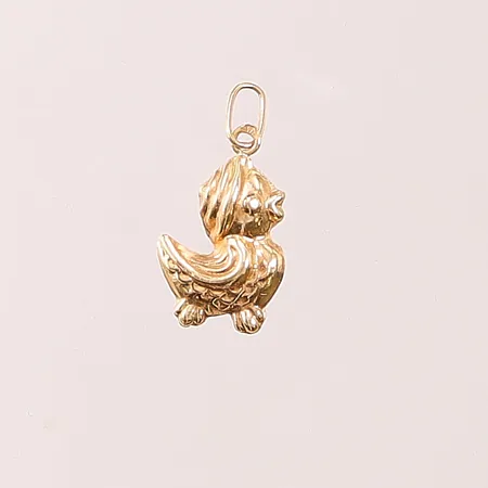 Hänge, anka, 22x10mm, 18K, 0,5g.