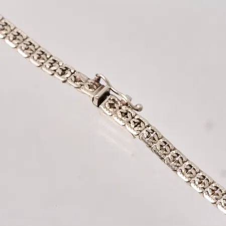 Collier i silver, 43cm, bredd 4,3mm, 925/1000, tillverkad i Italien, vikt 12,35g.