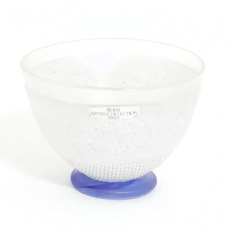 Glasskål Bertil Vallien Kosta Boda Artist collection #57863, signerad, höjd: 9cm, Ø11,5cm