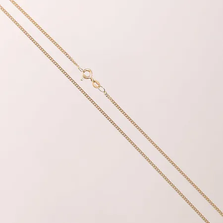 Kedja, pansar, 50,5cm, bredd: 1,5mm, italienska stämplar, 18K, 4,7g.