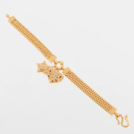 Armband, längd ca 16 cm, bredd 7.6 mm, 23k, thai. Vikt: 30,4 g