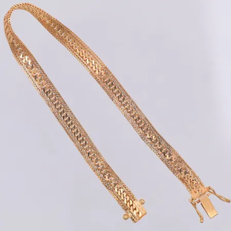 Armband, 17,8cm, bredd 6mm, ojämn, 18K Vikt: 8,9 g
