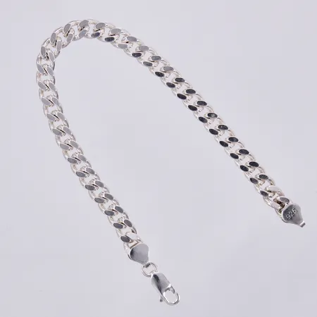 Armband pansar, längd: ca 21cm, bredd: ca 6mm, 925/1000, silver Vikt: 23,3 g