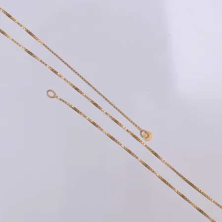 Kedja, Venezia, 42cm, bredd 1,2mm, defekt, saknar lås, 18K Vikt: 3,8 g