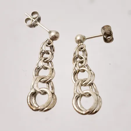  1par örhängen i silver, Bismarck, mått 18,5x26,5mm, 925/1000, vikt 2,3g.