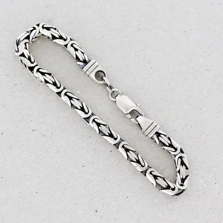 Armband Kejsar, 21,5cm, bredd 5mm, 925/1000 silver Vikt: 25,2 g