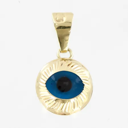 Hänge med sten, öga, 17x9mm, 14K  Vikt: 0,8 g