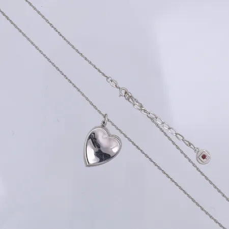 Collier, Cordell, 40-45cm, hjärta 25mm, 925/1000 silver  Vikt: 6,9 g