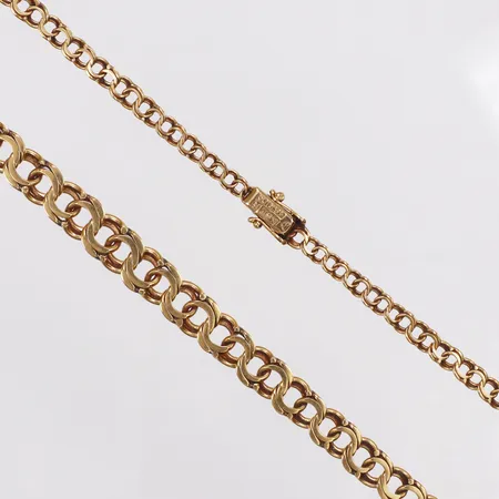 Collier, doserad Bismarck, N S E Guldvaru Aktiebolag år 1966, 50,5cm, bredd 4,4-9mm, 18K  Vikt: 32,1 g