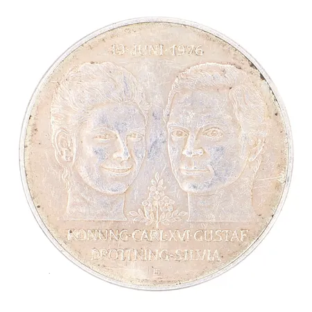Jubileumsmynt, 50kr 1976, silver 925/1000 Vikt: 27 g
