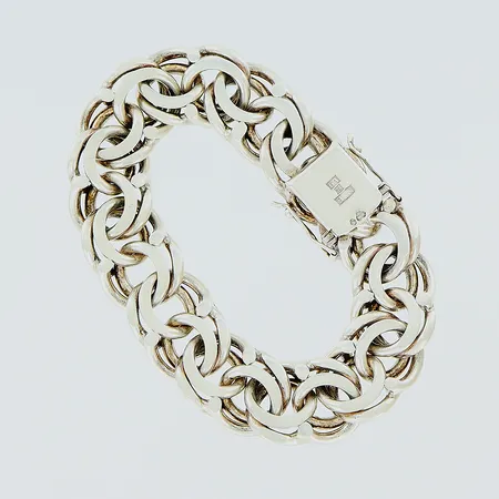 Armband Bismarck, 20cm, bredd 16mm, N S E Guldvaru Aktiebolag 	 Köping, år 1970, 830/1000 silver  Vikt: 72,6 g