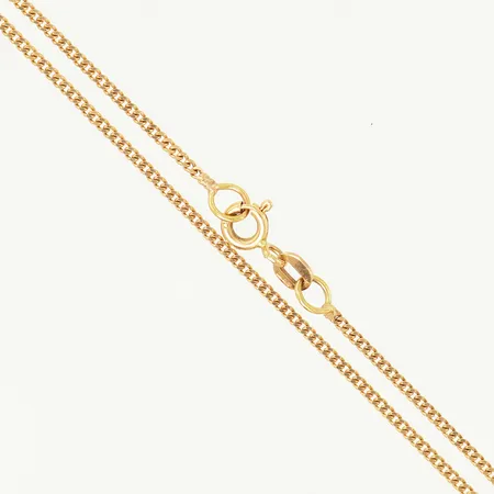 Kedja Pansar, längd 38cm, bredd 1,4mm, 18K.  Vikt: 2,9 g