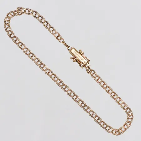 Armband, Bismarck, Guldvaru Aktiebolag år 1996, 18cm, vriden länk, 18K Vikt: 3,2 g