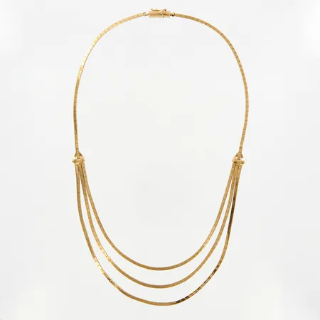 Collier, ca 45cm, länkens bredd ca 2,5mm, 18K Vikt: 35,9 g