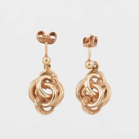 Örhängen paret, höjd ca 2 cm, 18k. Vikt: 3,2 g