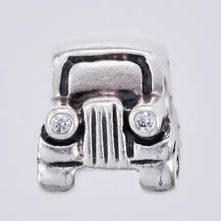 Berlock Pandora, bil med rosa/vita stenar, längd: ca 1cm, bredd: ca 7mm, 925/1000, silver Vikt: 4,5 g