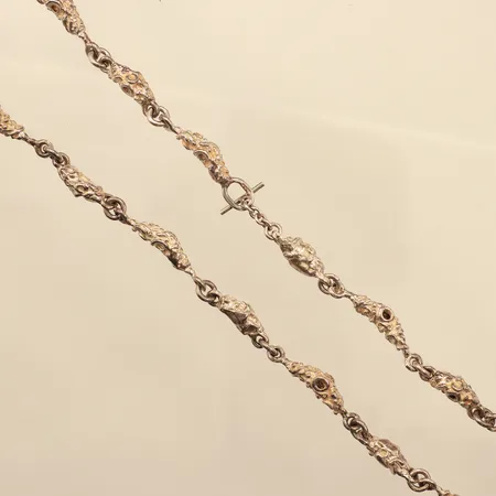 Collier, längd 45cm, bredd 5,5mm, 925/1000 silver  Vikt: 45,2 g