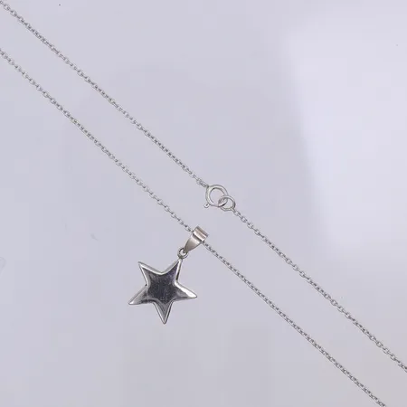 Kedja, Ankar, 45,3cm, hänge, stjärna, 25mm, 925/1000 Vikt: 3,6 g