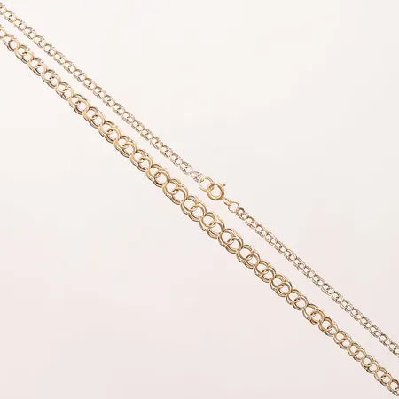 Collier, doserad Bismarck, 49,5cm, bredd: 3,1-6,3mm, 18K, 8,8g.