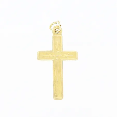 Hänge, kors, 13x23mm, defekt ögla, 18K Vikt: 0,6 g