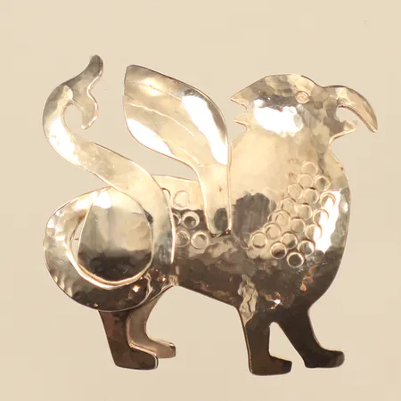 Brosch, Pia Zetterman, längd 31mm, bredd 33mm, 925/1000 silver  Vikt: 4,9 g