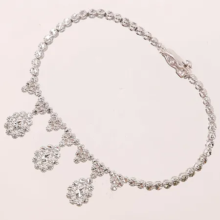 Armband, 17cm, bredd:3-17mm, vitguld 18K 9,5g.