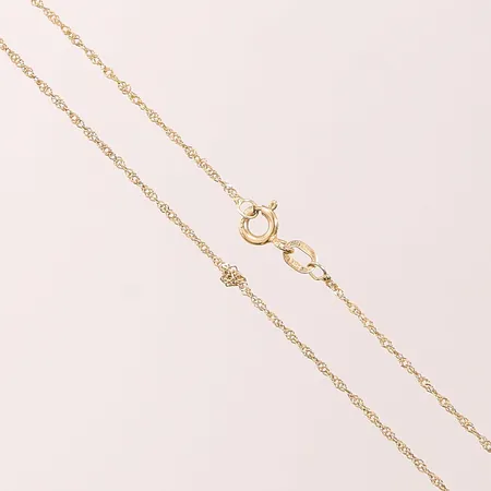 Kedja, Singapore, 43,5cm, bredd: 1,2mm, 9K, 1,0g.