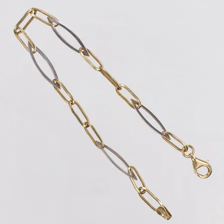 Armband, tvåfärgad, Carlsén, 19cm, bredd 5,8mm, 18K  Vikt: 5,2 g