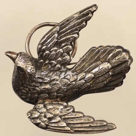 Brosch/hänge fågel, längd 60mm, bredd 60mm, Alton Guldvaru Ab Falköping 1950, 830/1000 silver  Vikt: 14,9 g