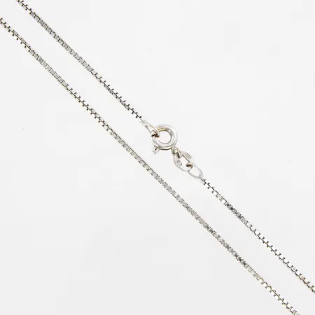 Kedja Venezia, 38,5cm, bredd: 1mm, vitguld, 18K  Vikt: 3,8 g