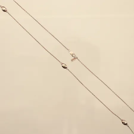 Collier Love Beads Plain, Efva Attling, längd 85cm, bredd 1-5mm, 925/1000 silver  Vikt: 9,4 g