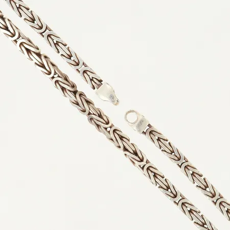Kedja Kejsar, längd 53cm, bredd 3,3mm, saknar lås, silver 925/1000.  Vikt: 33,6 g