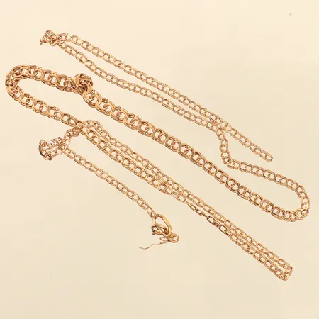 Collier doserad Bismarck, längd 48,5cm, bredd 2-4,2mm, defekt, av, 18K  Vikt: 4,7 g