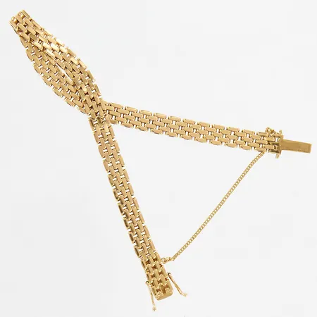 Armband korridorlänk, 20cm, bredd 6mm, 18K Vikt: 17,2 g