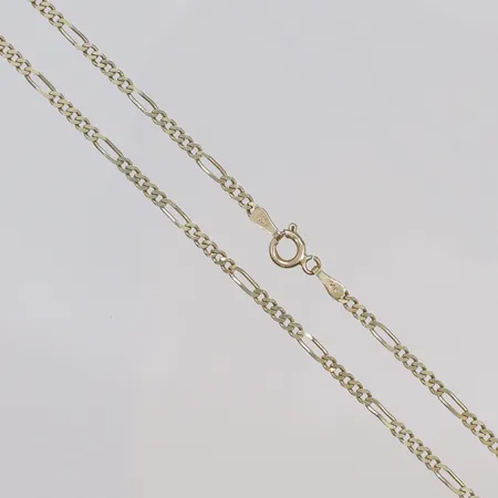 Kedja Figaro 47,5cm bredd 2mm, Midas, defekt springlås. 14K Vikt: 4,6 g