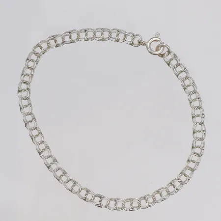 Armband bismarck, 18.5cm, bredd 4mm, silver 830/1000 Vikt: 2,4 g