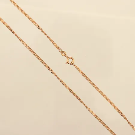 Kedja Pansar, Balestra, ca 81cm, bredd ca 2mm, 18K Vikt: 14,3 g