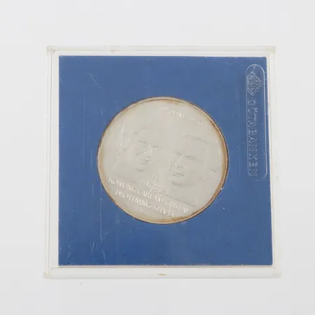 Mynt 50 kronor 1976, silver. Vikt: 26,9 g