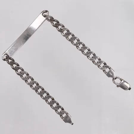 Armband, Pansar, platta, gravyr, defekt lås, 925/1000 silver Vikt: 17,3 g