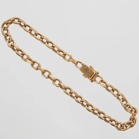Armband Ankar, längd ca 24,3cm, bredd 5,5mm, Balestra, slitage på lås samt länkar, 18K Vikt: 25 g