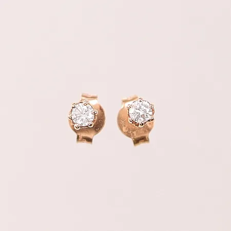 Örhängen med diamanter 2 x ca. 0,10ct, Vanbruun, modell: Pamela, Ø3,6mm, stift, etui, kartong, påse, roséguld, 18K Vikt: 0,8 g